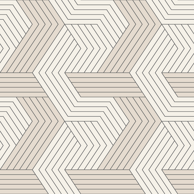 Seamless pattern with symmetric geometric lines.