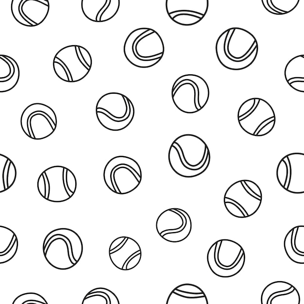 Vector seamless pattern with tennis balls