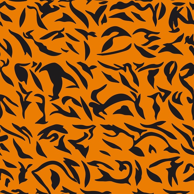 Seamless pattern with tiger spots