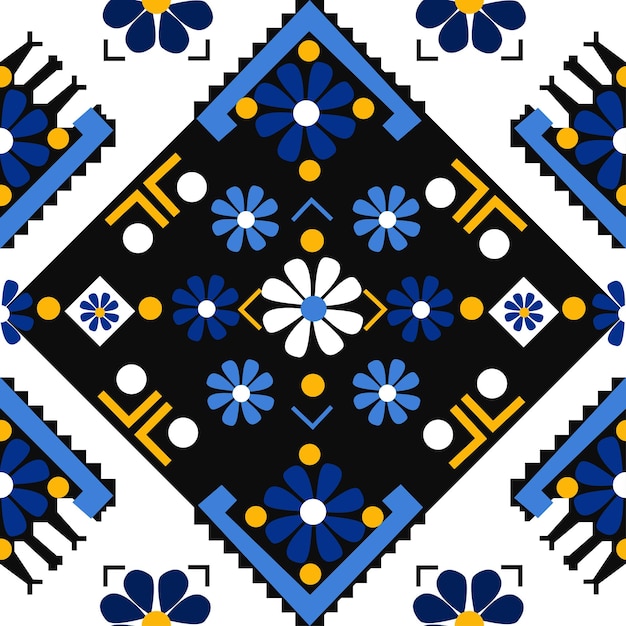 Seamless pattern with traditional ornament