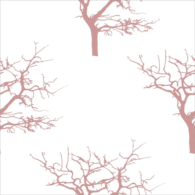 Seamless pattern with tree silhouettes