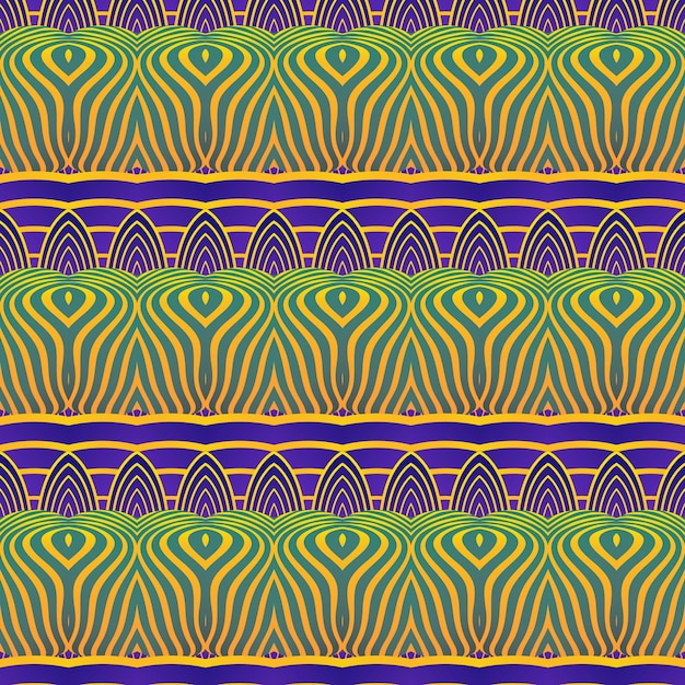 Vector seamless pattern with tribal aztec ornament vector illustration