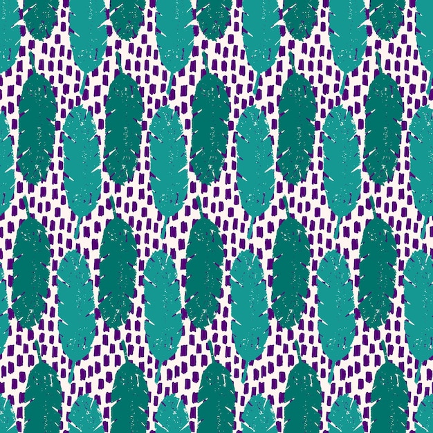Vector seamless pattern with tropical palm leaves and flowers. vector illustration.