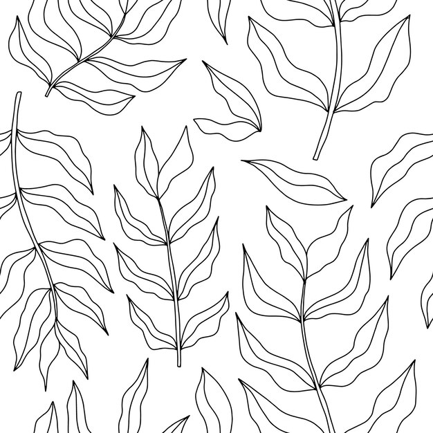 Seamless pattern with tropical palm leaves vector illustration for your design