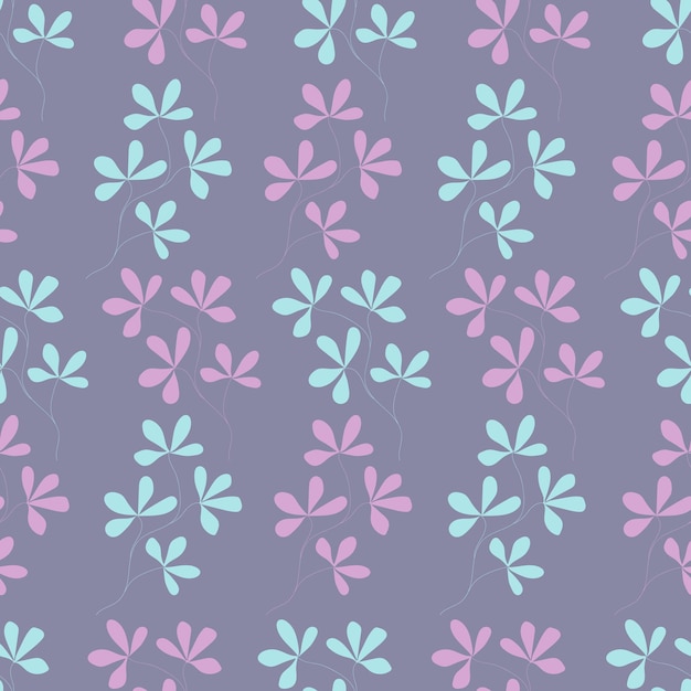 Seamless pattern with twigs and leaves