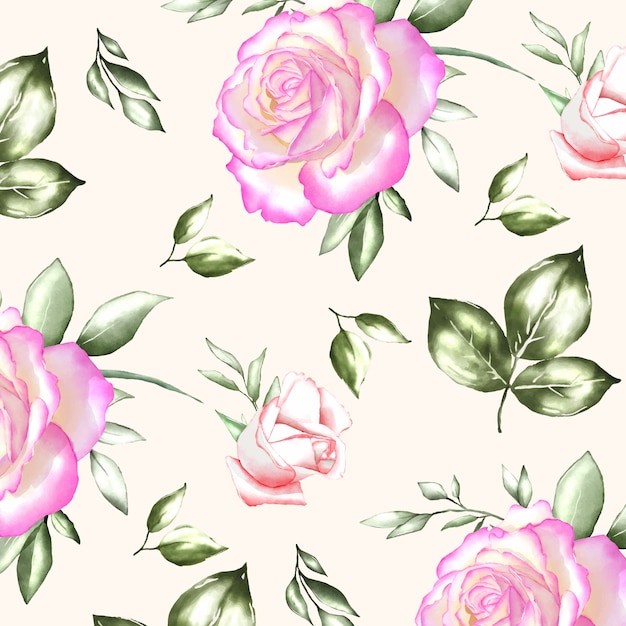 수채화 꽃으로 완벽 한 패턴