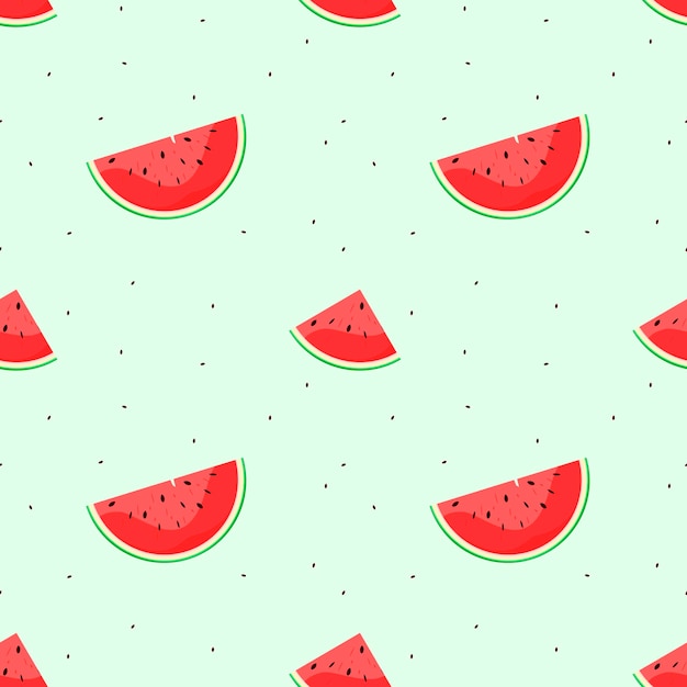 Seamless pattern with watermelons cartoon design