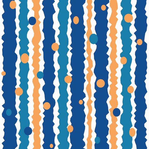 ベクトル 波のイラストとのシームレスなパターン