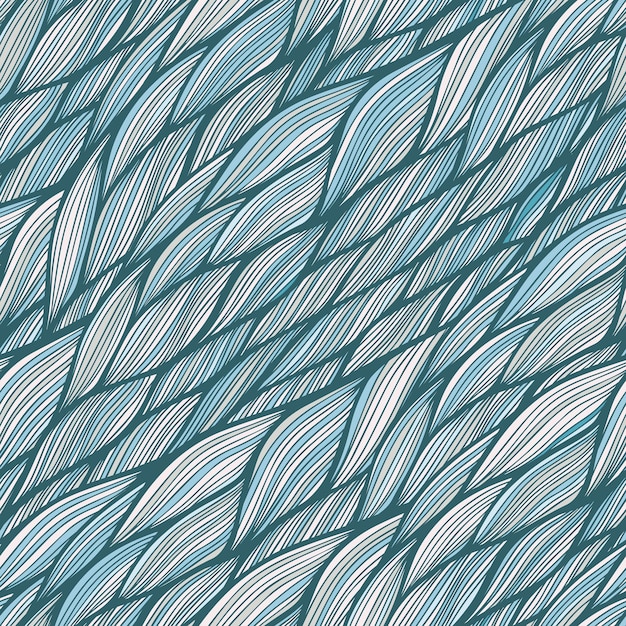 Vector seamless pattern with waves ornament