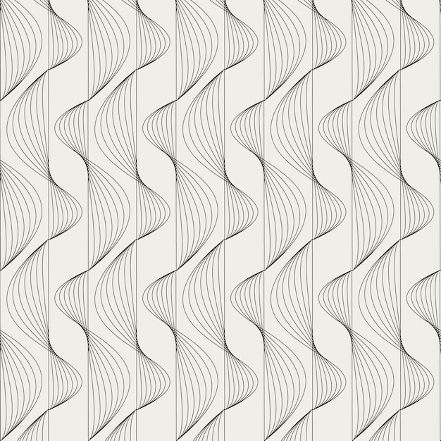 Vector seamless pattern with wavy lines