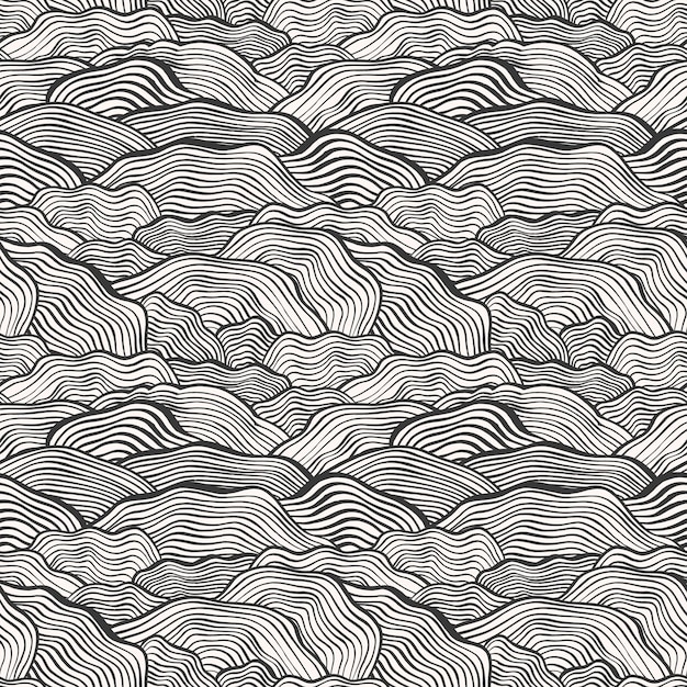 Seamless pattern with wavy scale texture