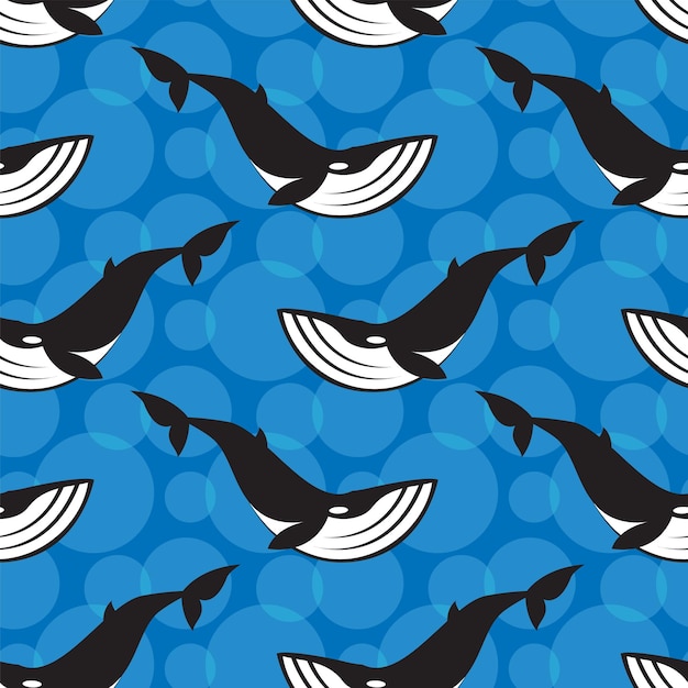 seamless pattern with whale