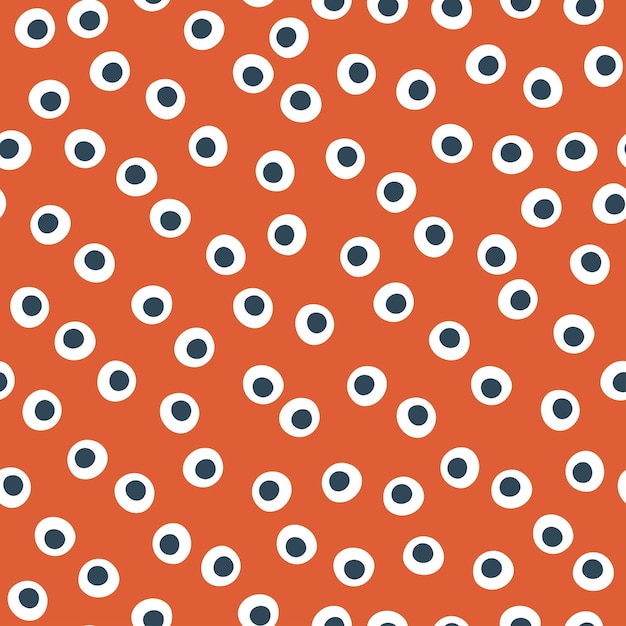 Seamless pattern with white and blue circles