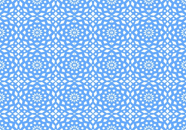 Seamless pattern with white circles on a blue background.