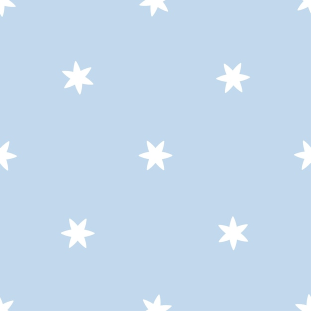 Premium Vector | Seamless pattern with white stars and blue background Premium Vector | Seamless pattern with white stars and blue background