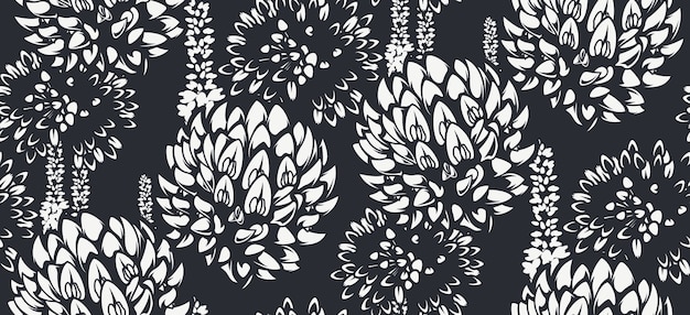 Seamless pattern with wildflowers for light background. ideal for printing for fabric, wall decoration, and many other uses