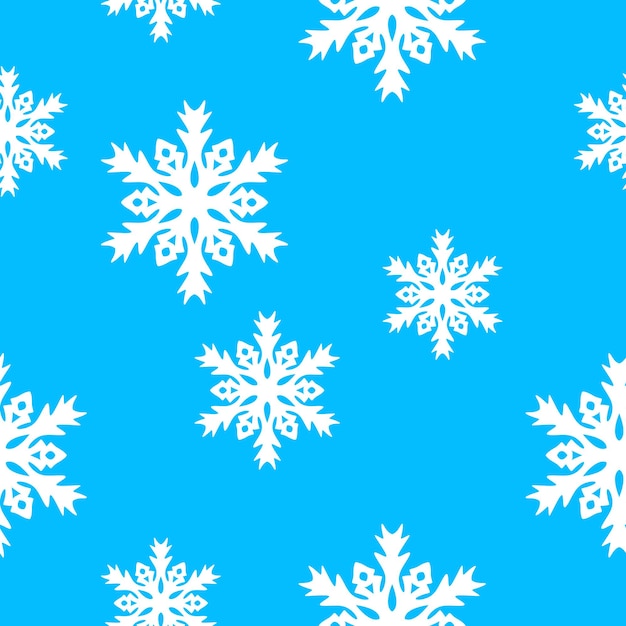 Бесшовный узор со снежинками Фон для упаковки подарков Декоративная ткань Дизайн обоев