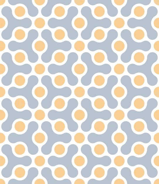 A seamless pattern with yellow and blue circles.