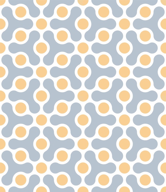 A seamless pattern with yellow and blue circles.