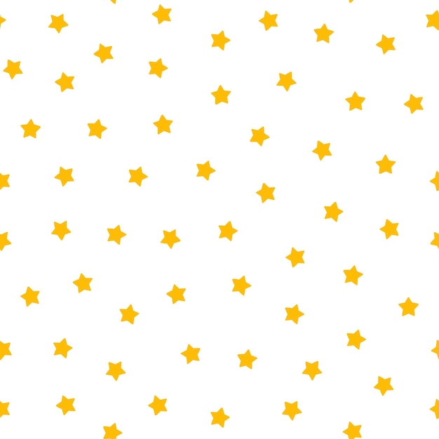 Seamless pattern with yellow stars