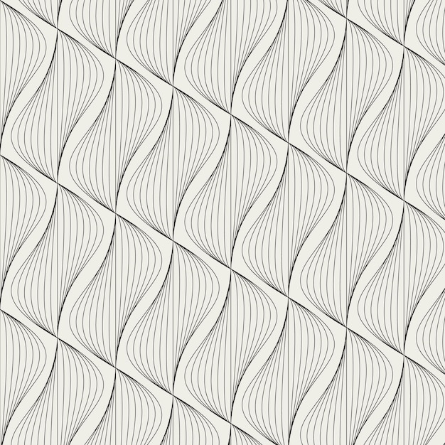 Seamless pattern with zig zag wavy lines