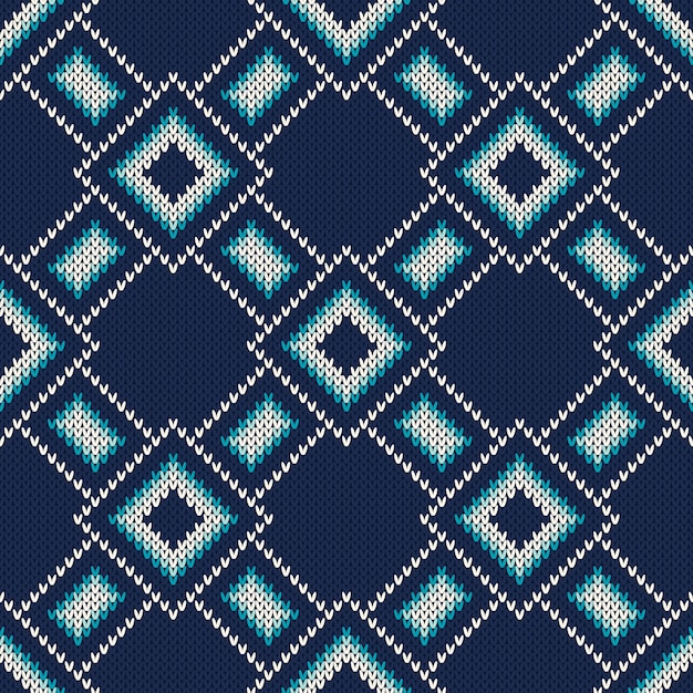 Seamless pattern on the wool knitted texture