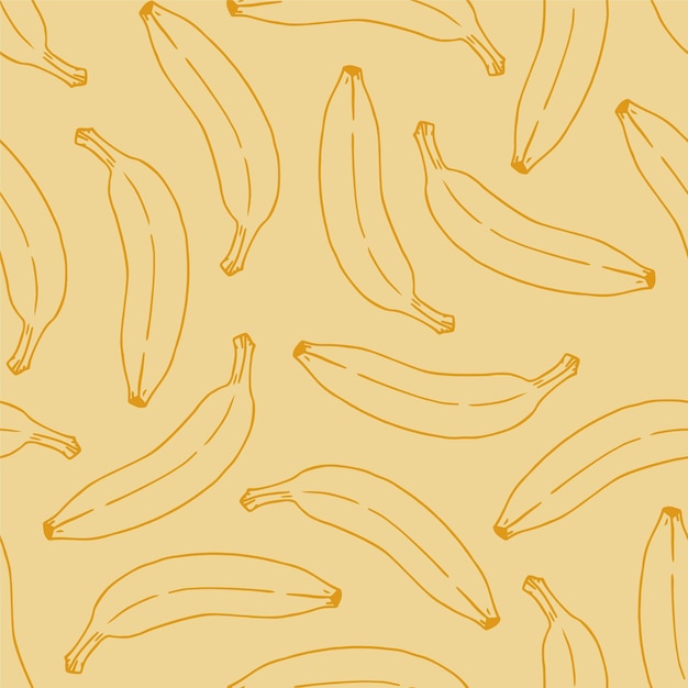 Vector seamless pattern of yellow bananas