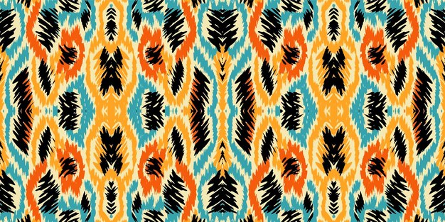 A seamless patterngeometric tribalgeometric batik ikataztec styleethnic boho seamless pattern