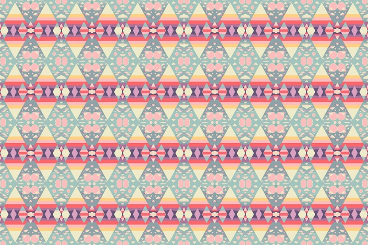 Vector 원활한 패턴기하학적 부족기하 바틱 ikataztec styleethnic boho 원활한 패턴
