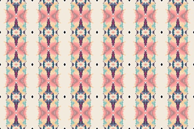 A seamless patterngeometric tribalgeometric batik ikataztec styleethnic boho seamless pattern