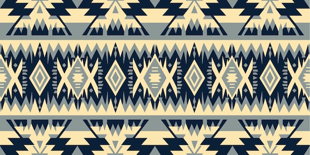 Vector a seamless patterngeometric tribalgeometric batik ikataztec styleethnic boho seamless pattern