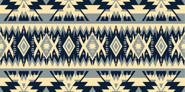 Vector a seamless patterngeometric tribalgeometric batik ikataztec styleethnic boho seamless pattern