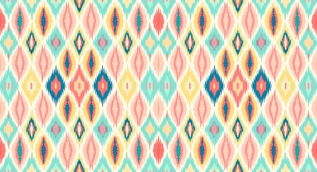 Vector a seamless patterngeometric tribalgeometric batik ikataztec styleethnic boho seamless pattern