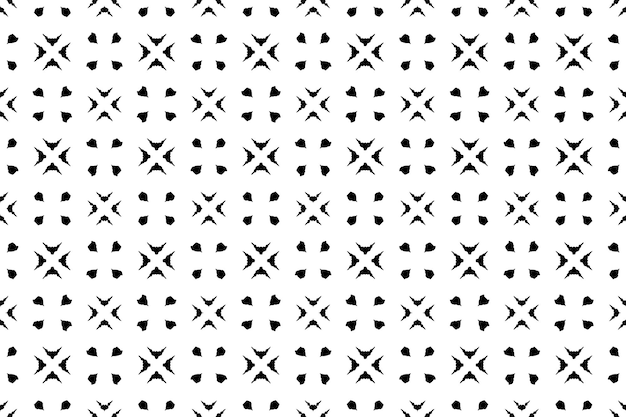 A seamless patterngeometric tribalgeometric batik ikataztecblack and white seamless pattern