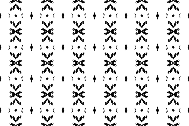 A seamless patterngeometric tribalgeometric batik ikataztecblack and white seamless pattern