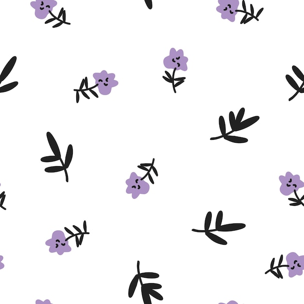 Seamless patterns in floral style Vector illustration for textile and packaging design