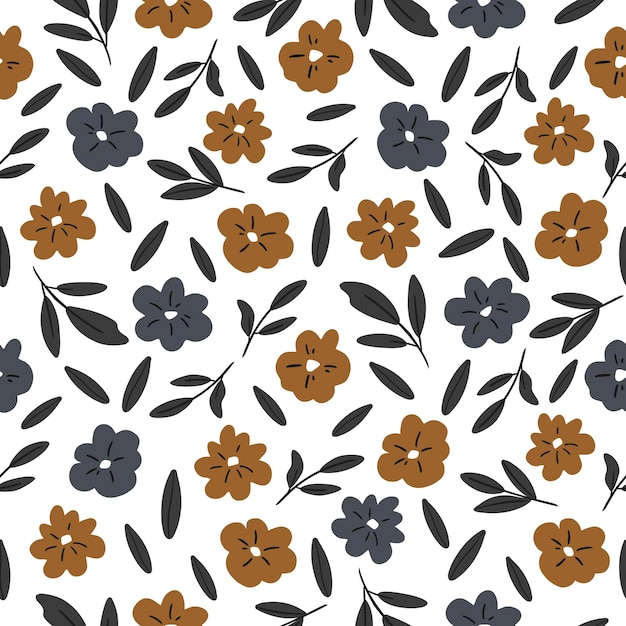 Seamless patterns in floral styleVector illustration