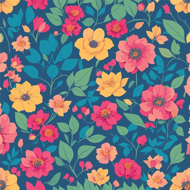 Seamless patterns of flowers