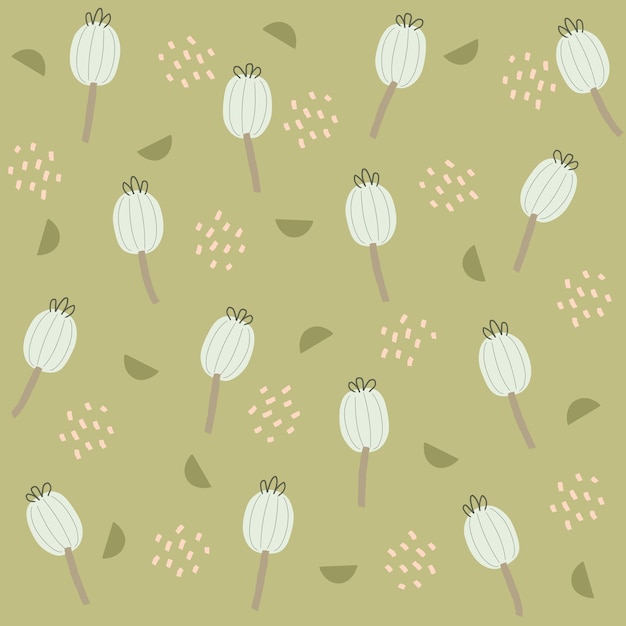 Seamless patterns handdrawn in floral style used for fabric textile print background and decorative wallpaper