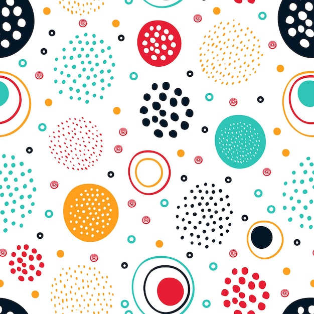 Seamless patterns with colorful geometric design