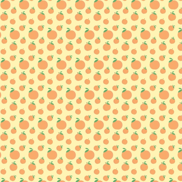 Seamless peachy pattern in peachy and green colors