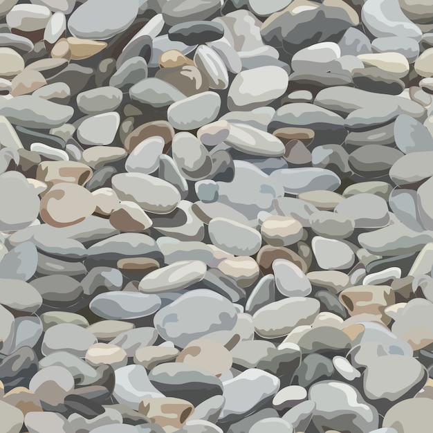 Seamless pebbles background for  and decorate.