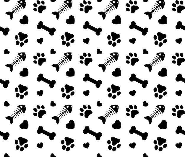 Vector seamless pets pattern