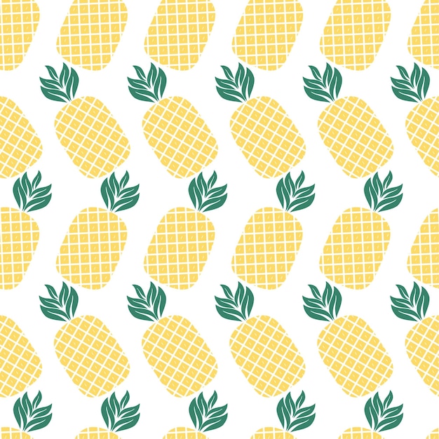 Modello di ananas senza cuciture per sfondi in tessuto tessile stampa o banner design