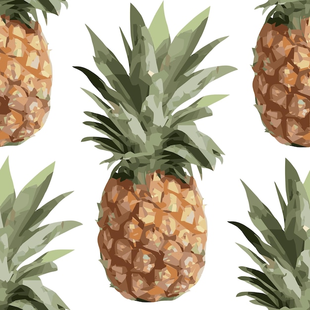 Seamless pineapple pattern. Vector.