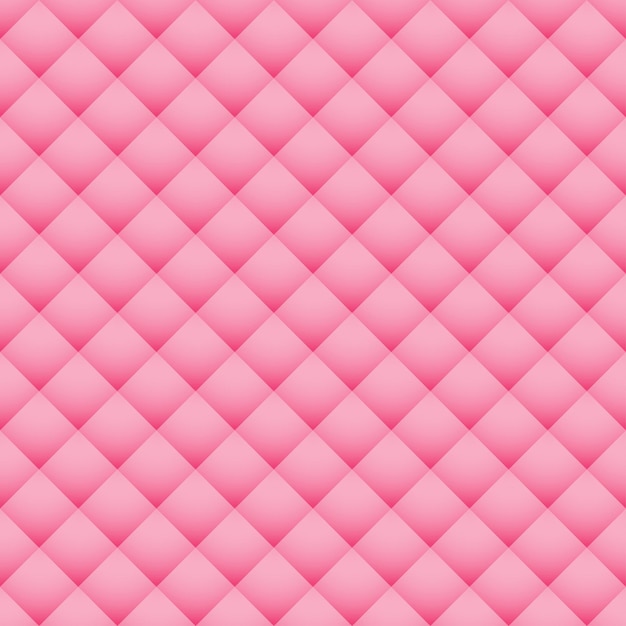 Seamless pink padded upholstery vector pattern texture