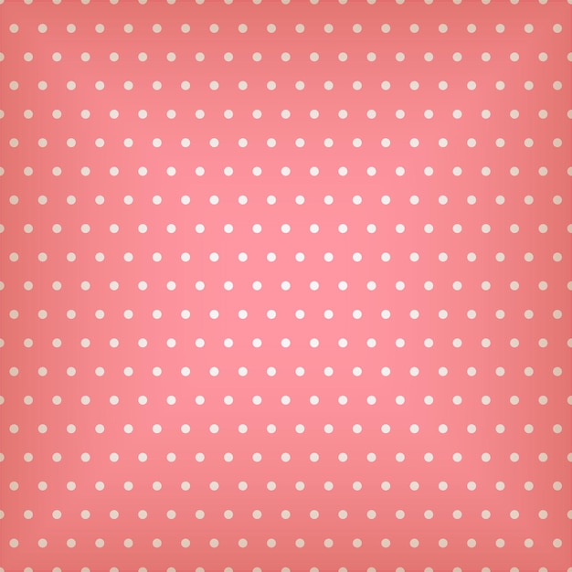 Vector seamless pink pattern with dots  illustration