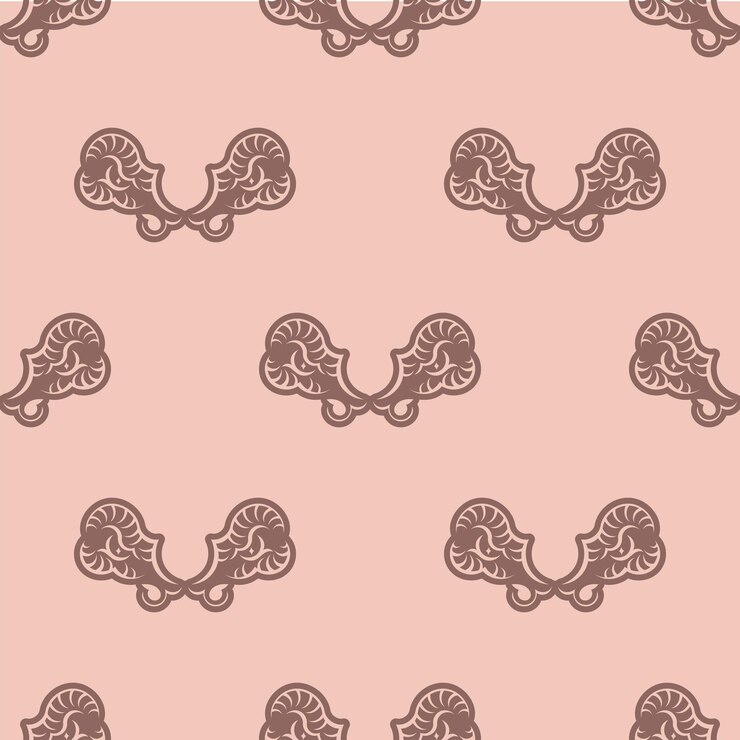 Vector seamless pink pattern with snake heads