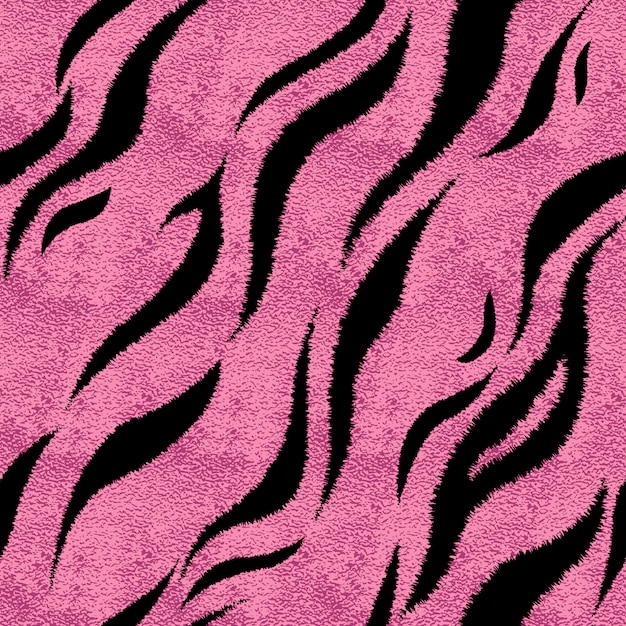 Modello di pelle di tigre rosa senza soluzione di continuità. affascinante stampa di pelle di tigre