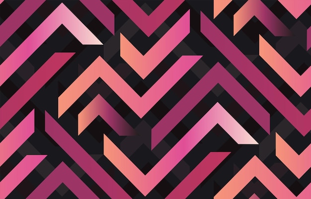 Seamless pink zigzag geometric pattern design. vector illustration